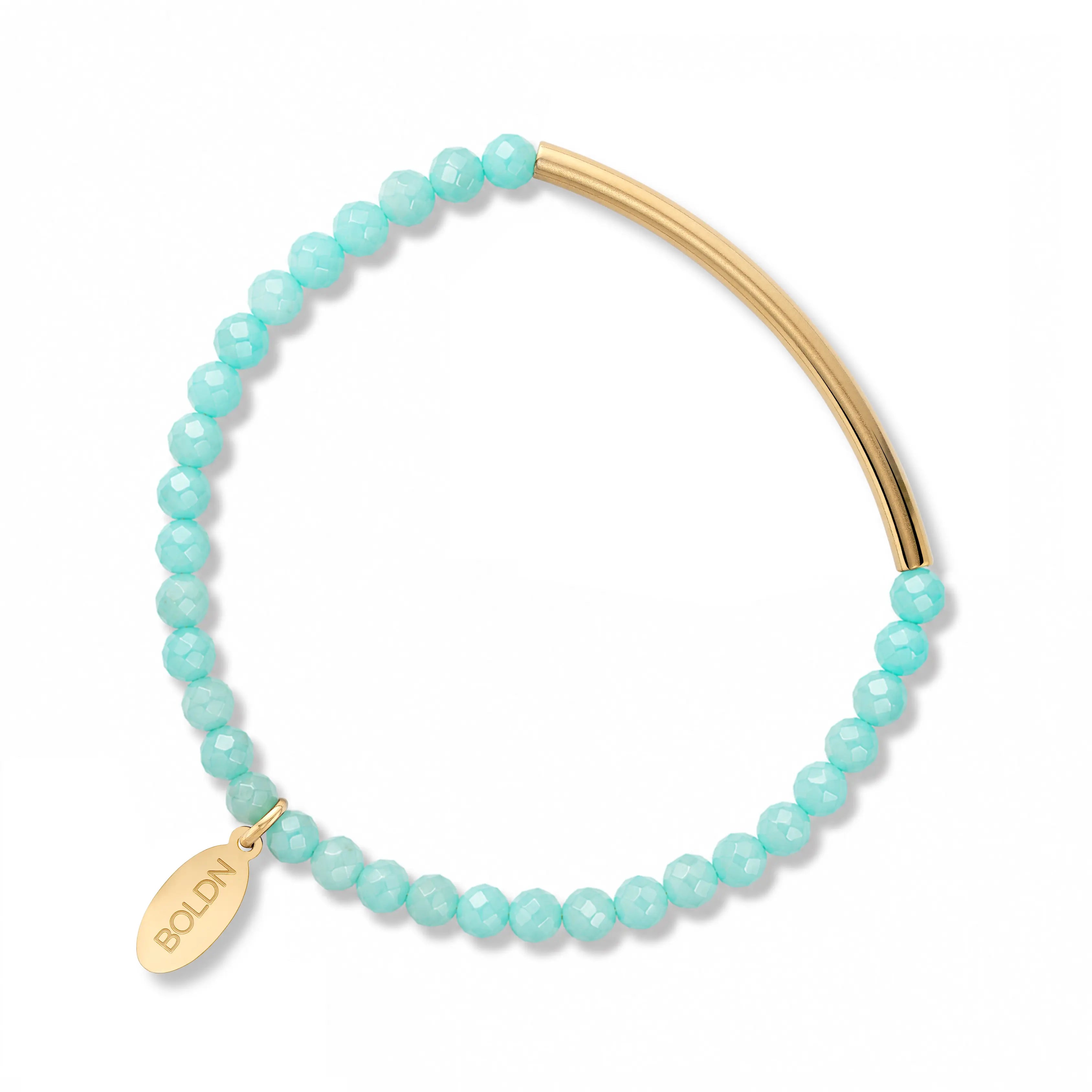 Amazonite Bracelet 4mm (Gold)