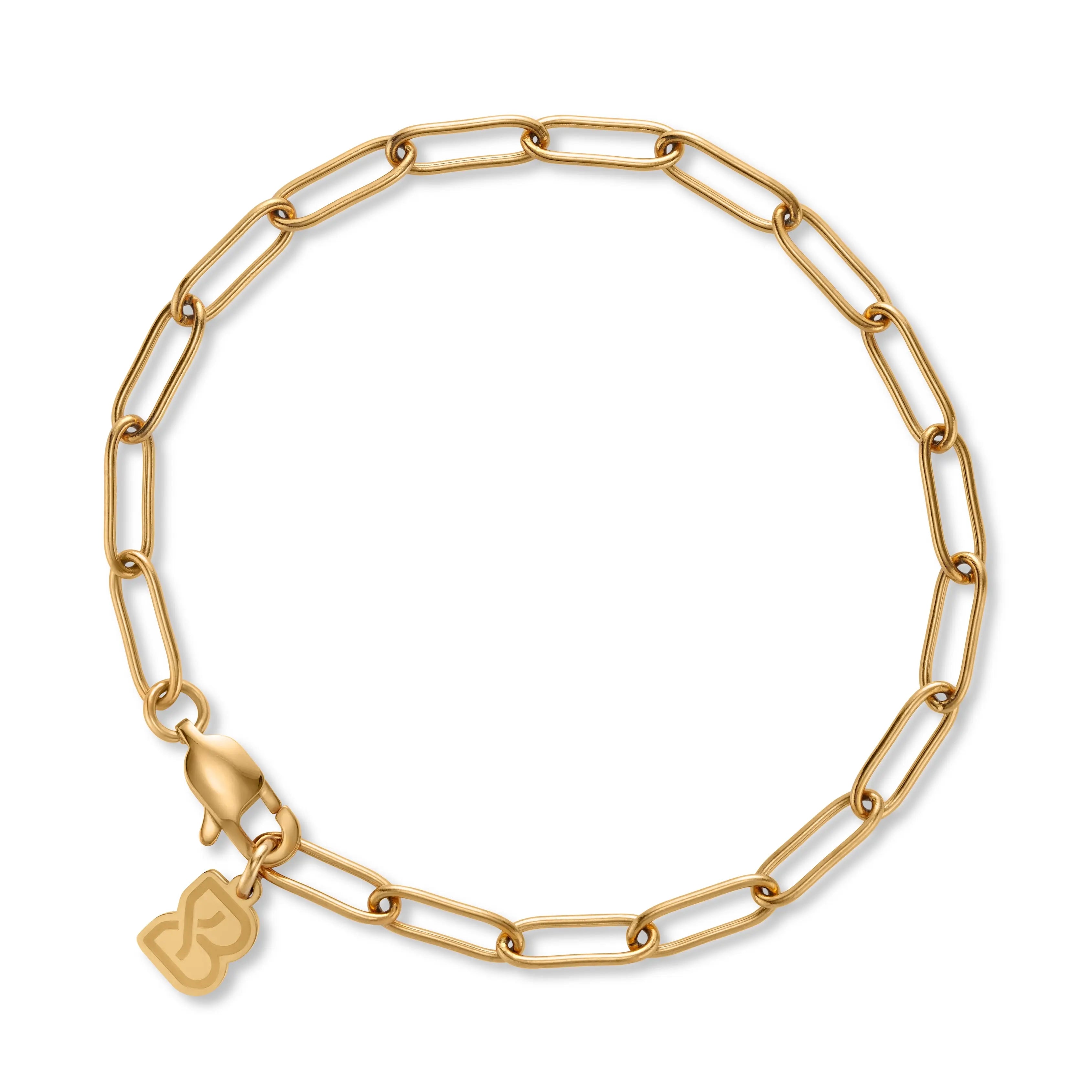 Paper Clip Bracelet (Gold)