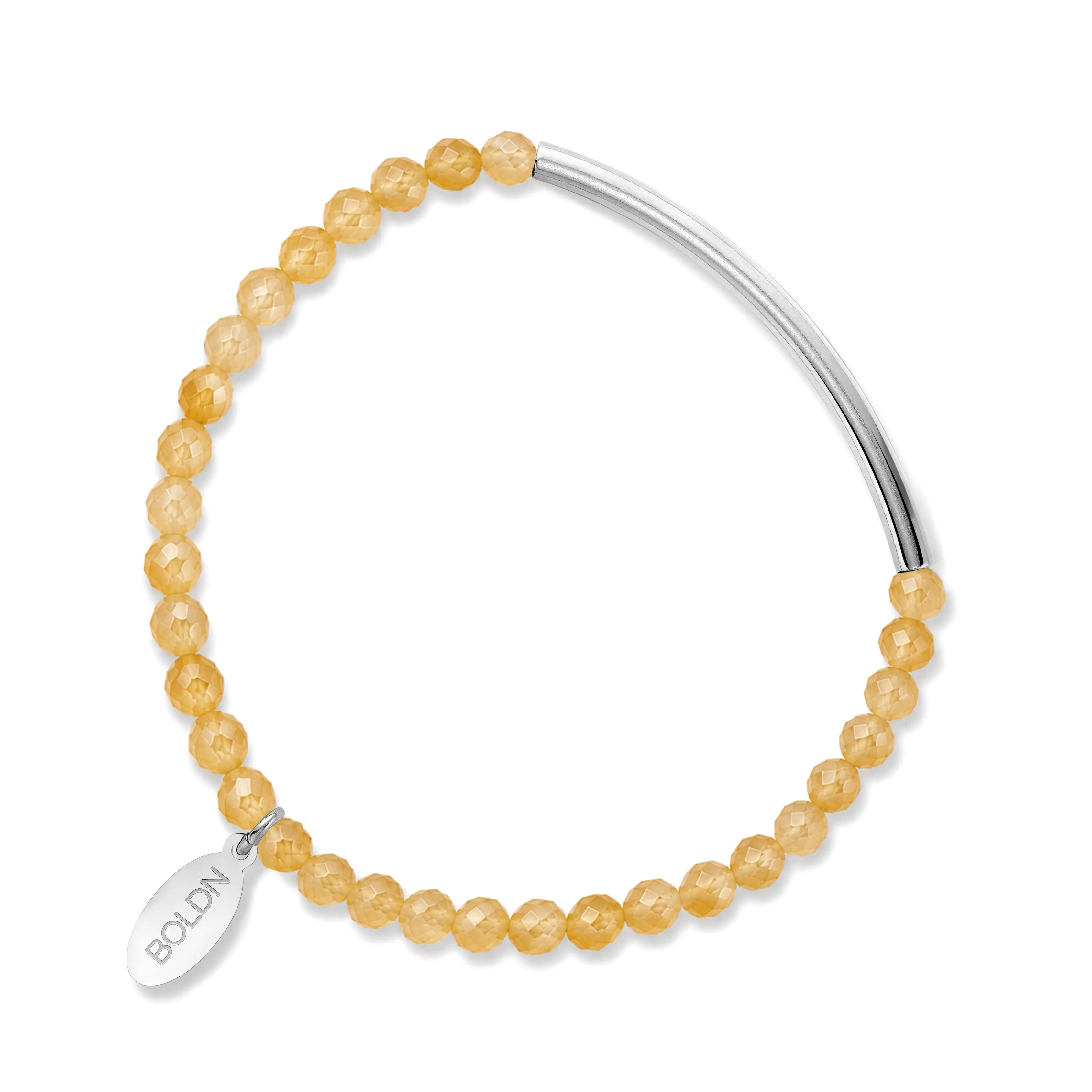 Calcite Bracelet 4mm (Silver)