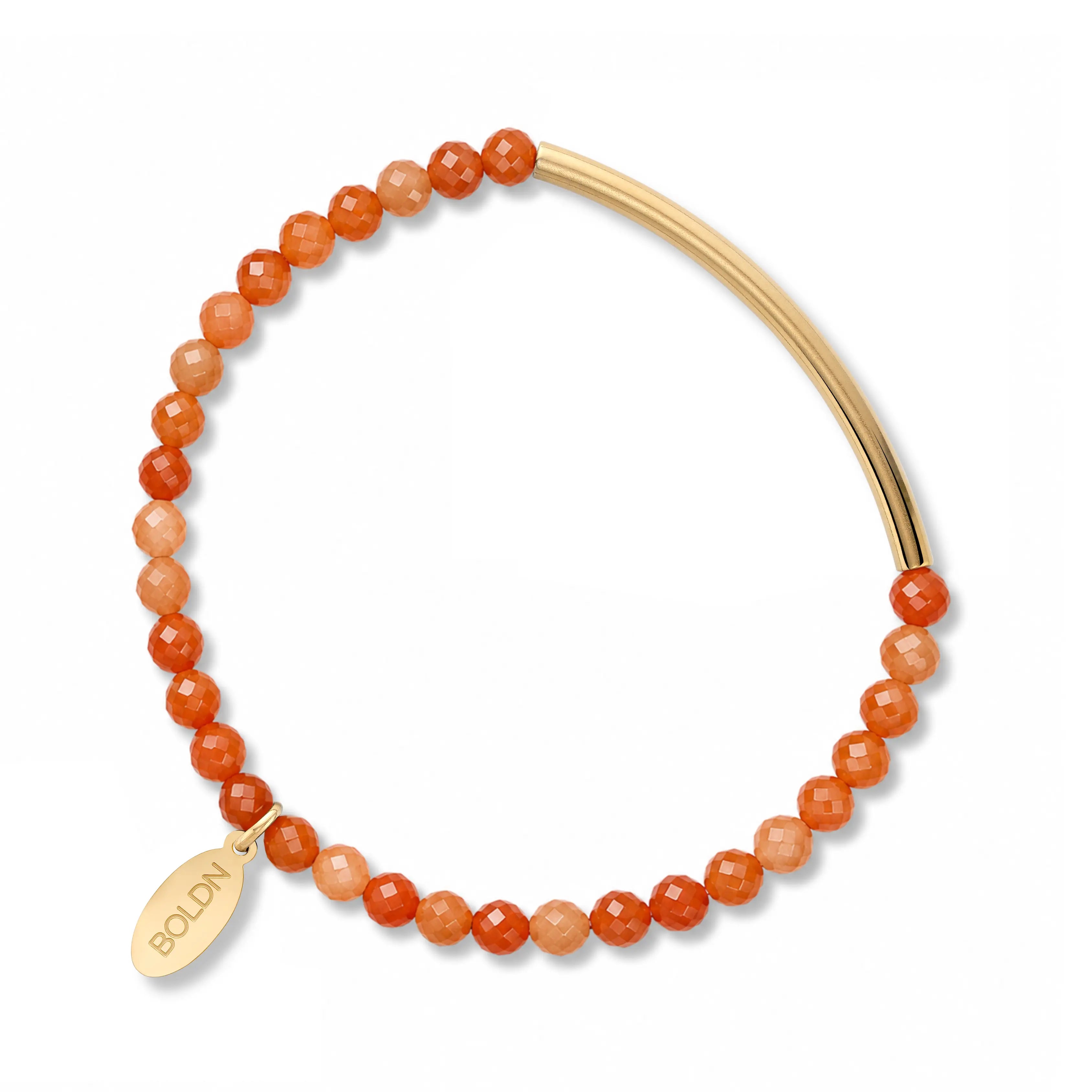 Orange Aventurine 4mm (Gold)