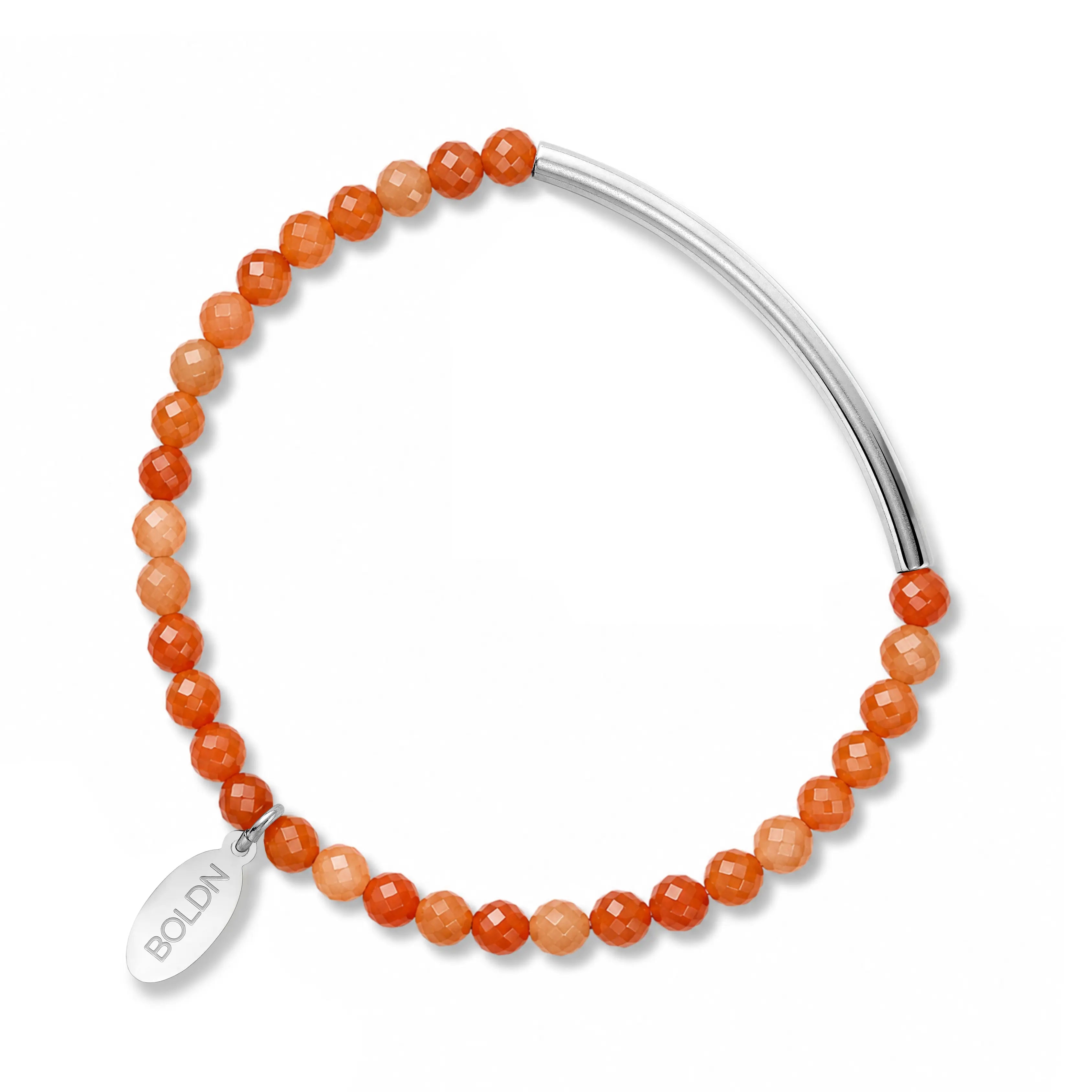 Orange Aventurine 4mm (Silver)