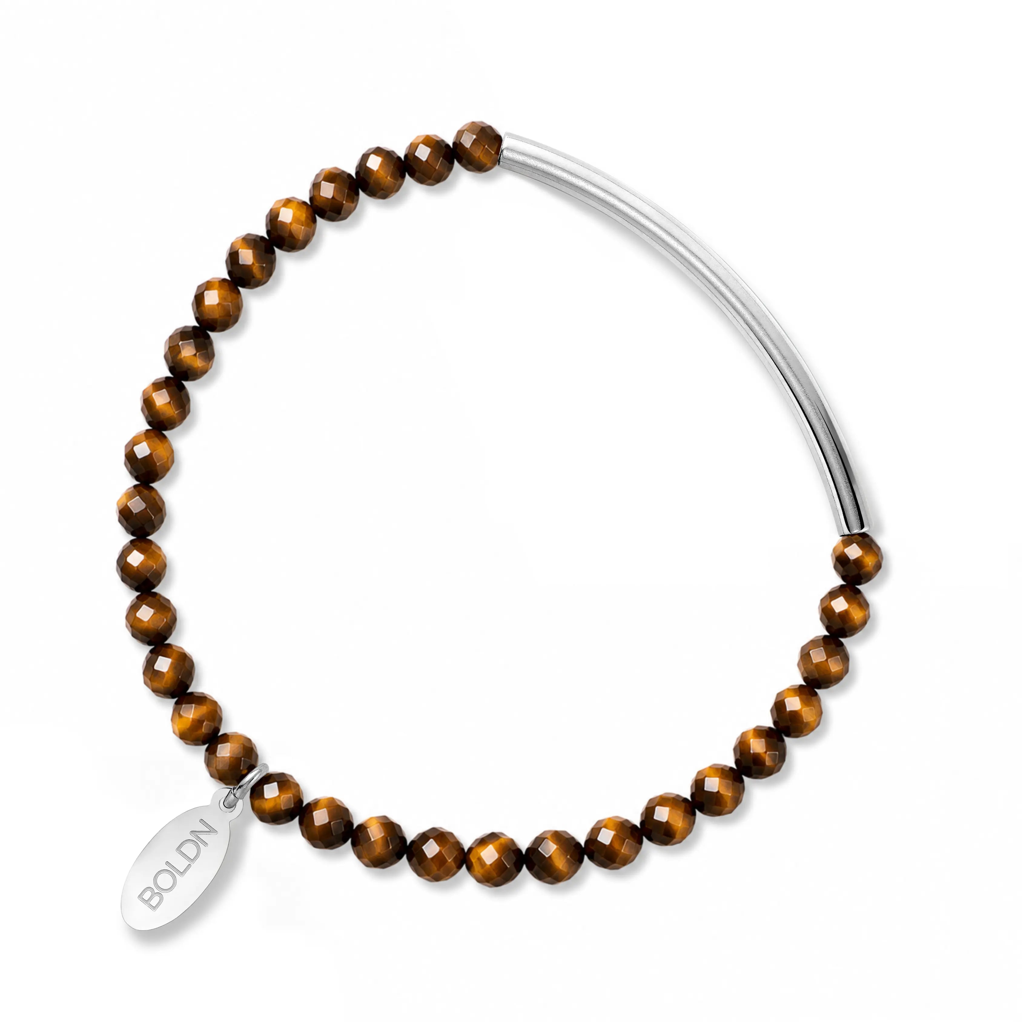Tiger Eye Bracelet 4mm (Silver)