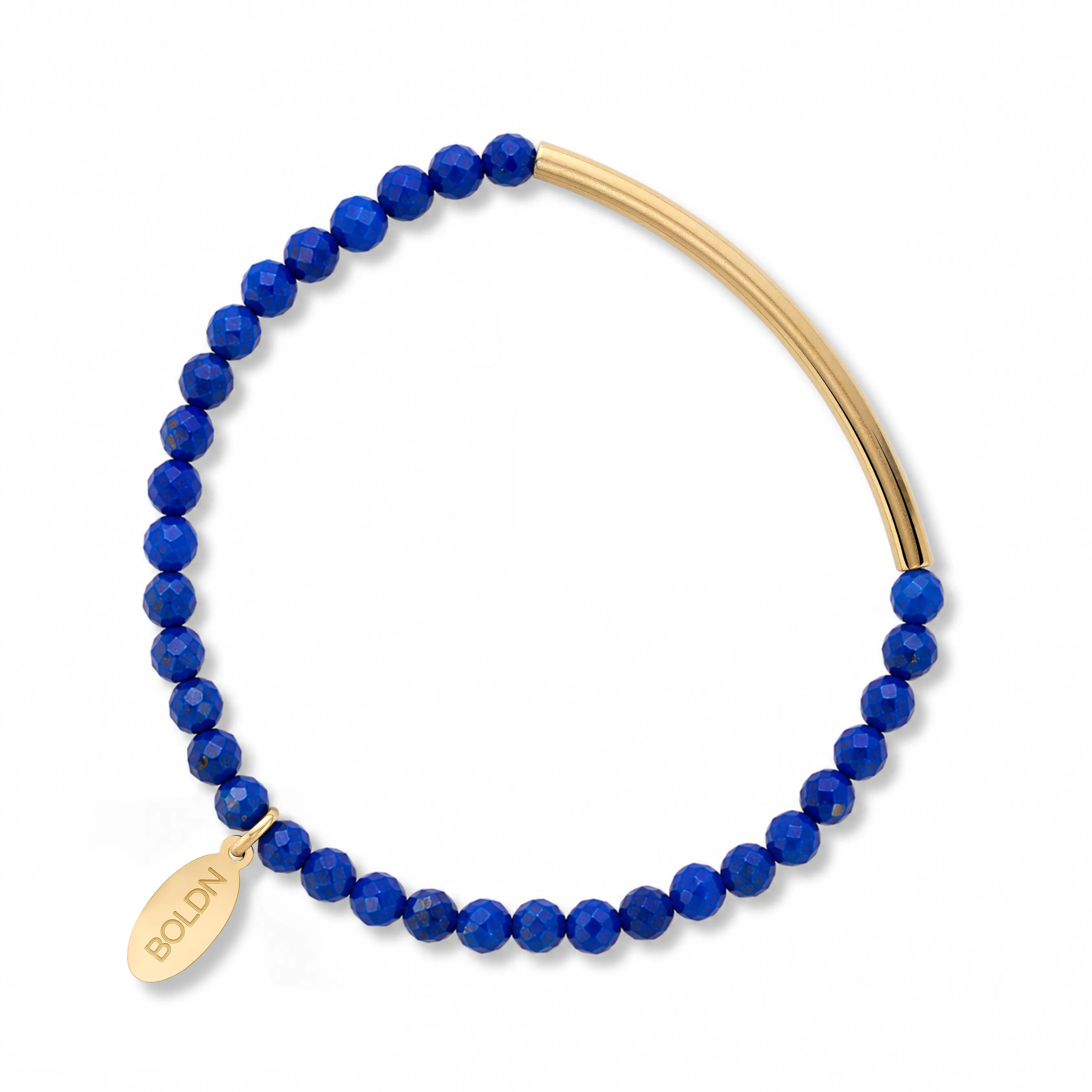 Lapis Lazuli Bracelet 4mm (Gold)