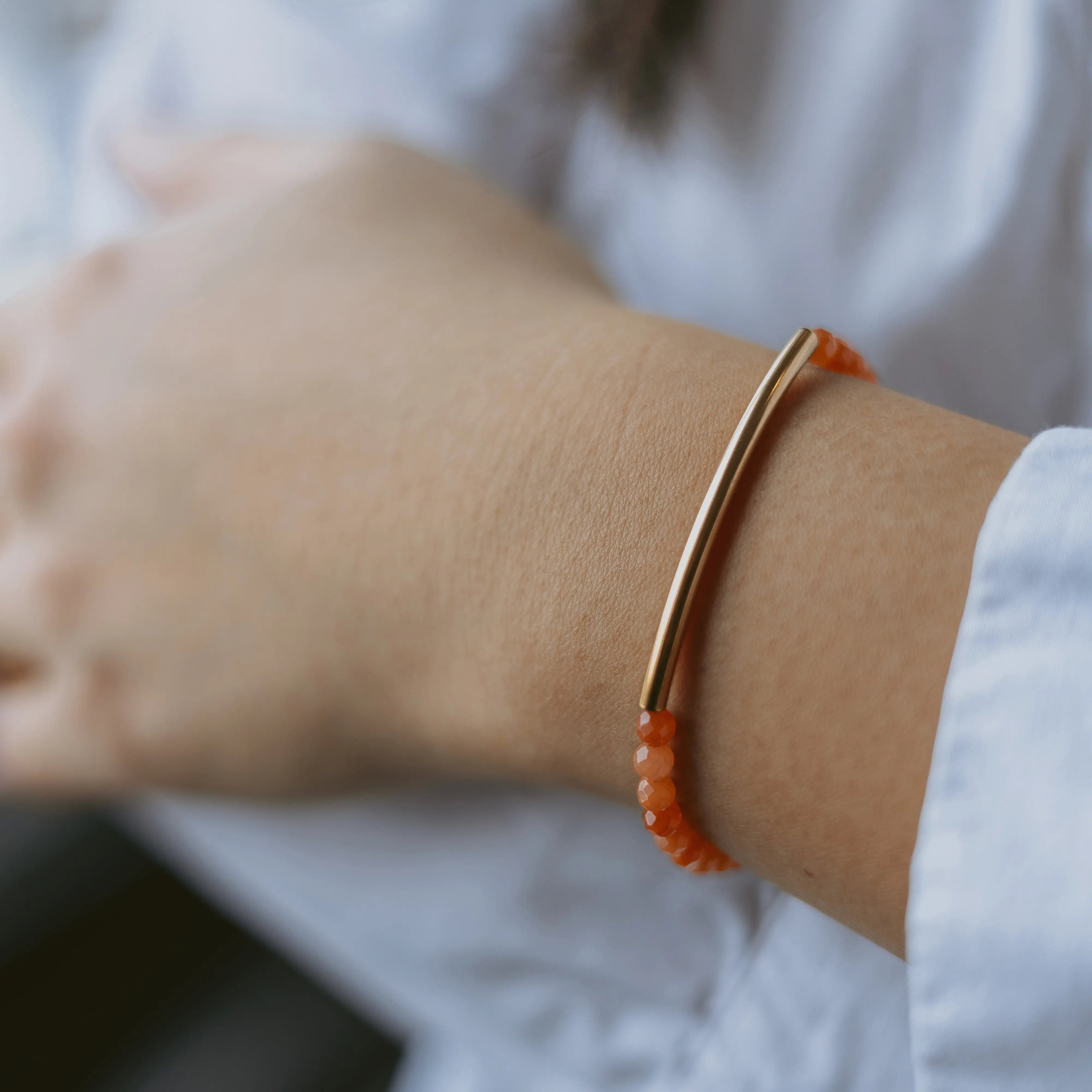 Orange Aventurine 4mm (Gold)