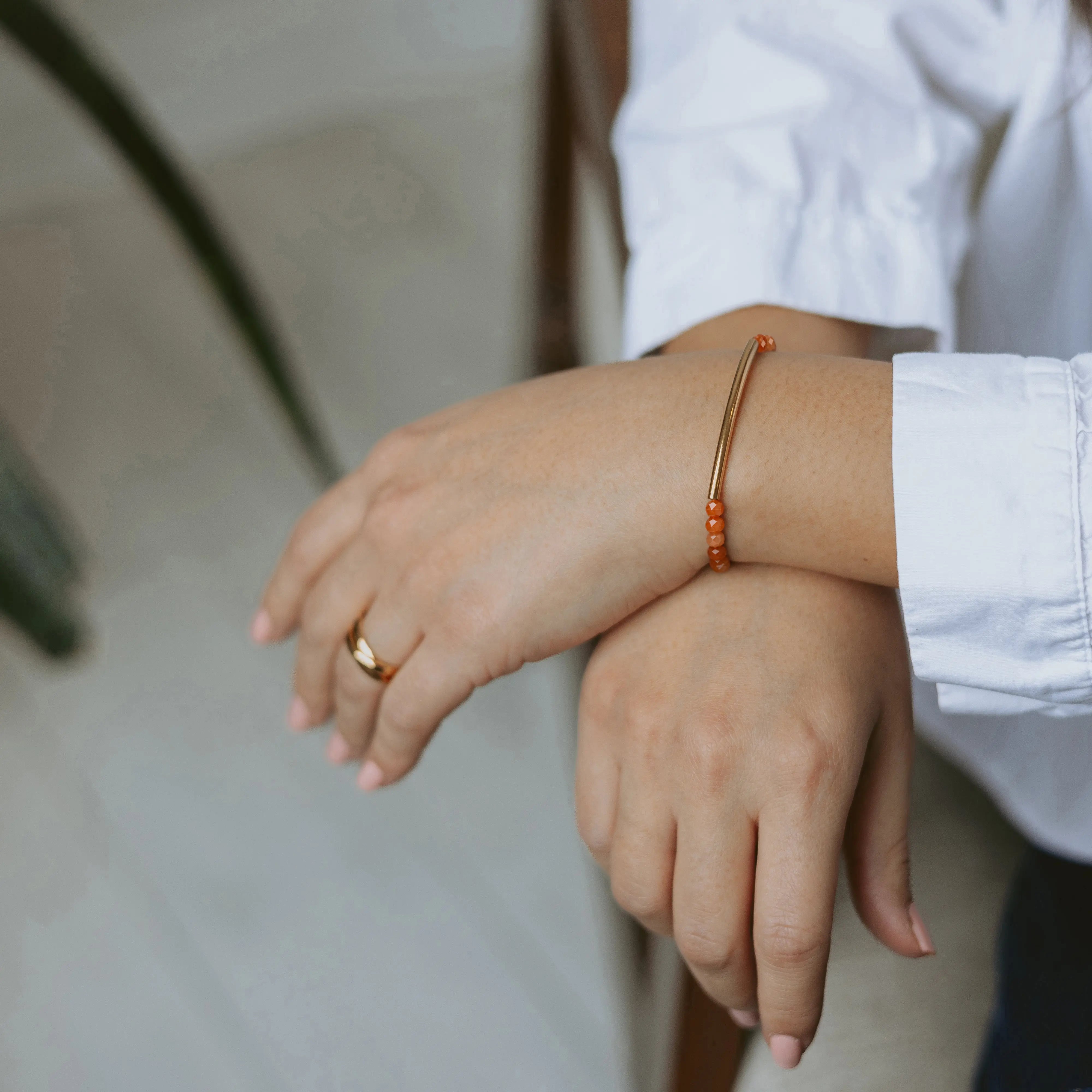 Orange Aventurine 4mm (Gold)