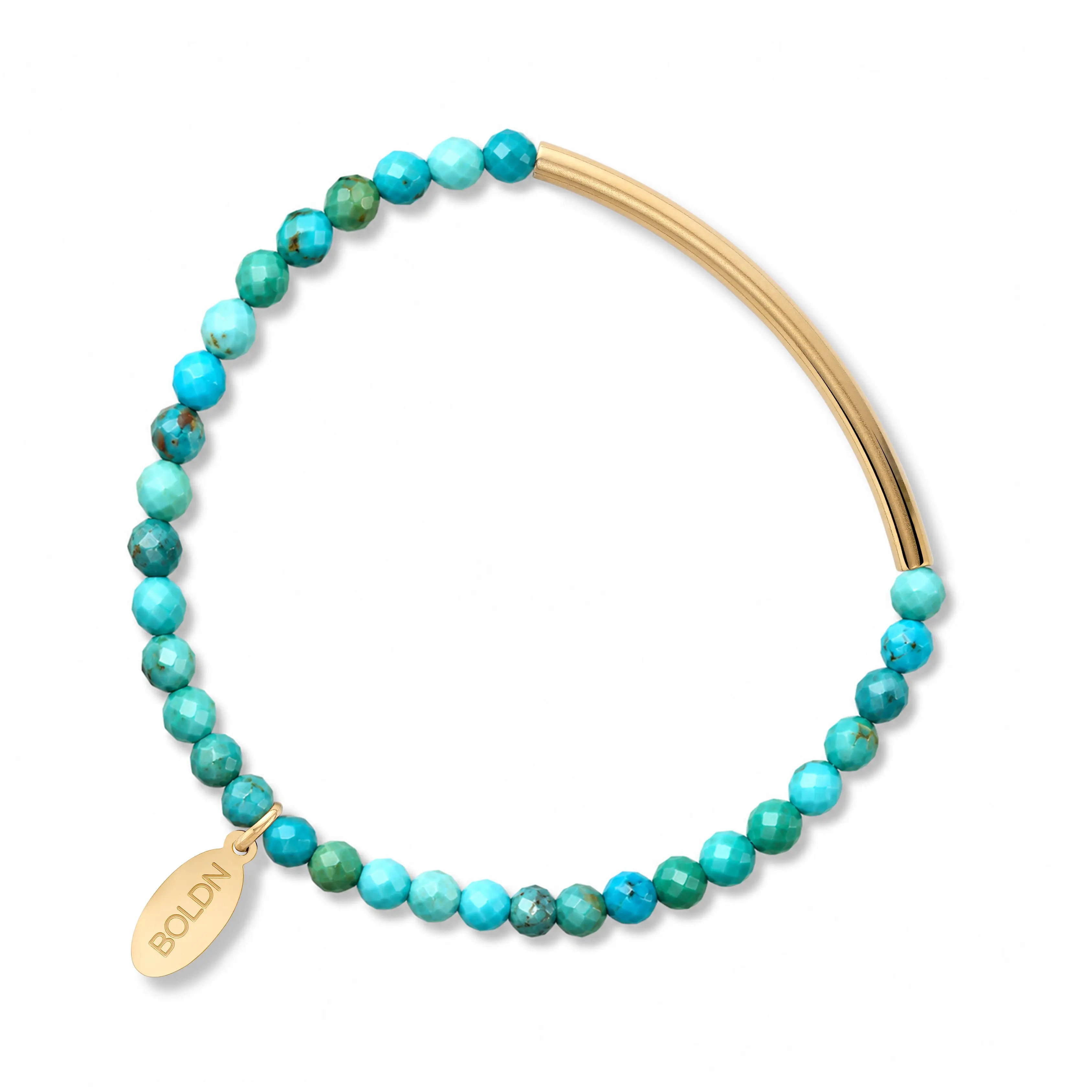 Turquoise Bracelet 4mm (Gold)