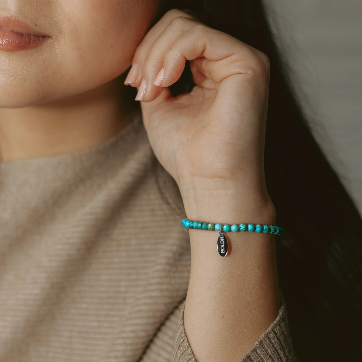Turquoise Bracelet 4mm (Silver)